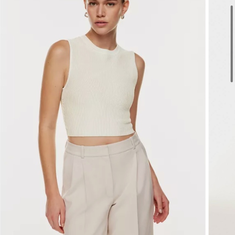 Babaton ribbed sleeveless shell